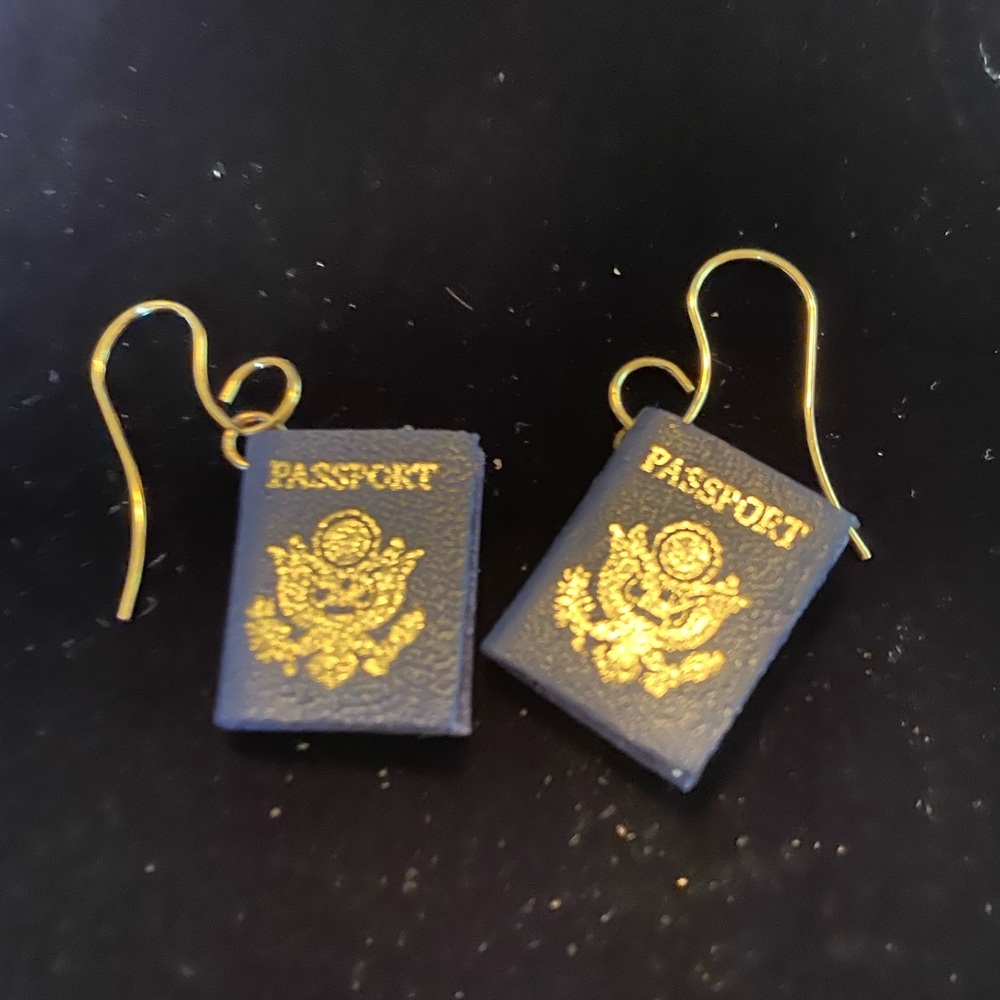 Passport earrings